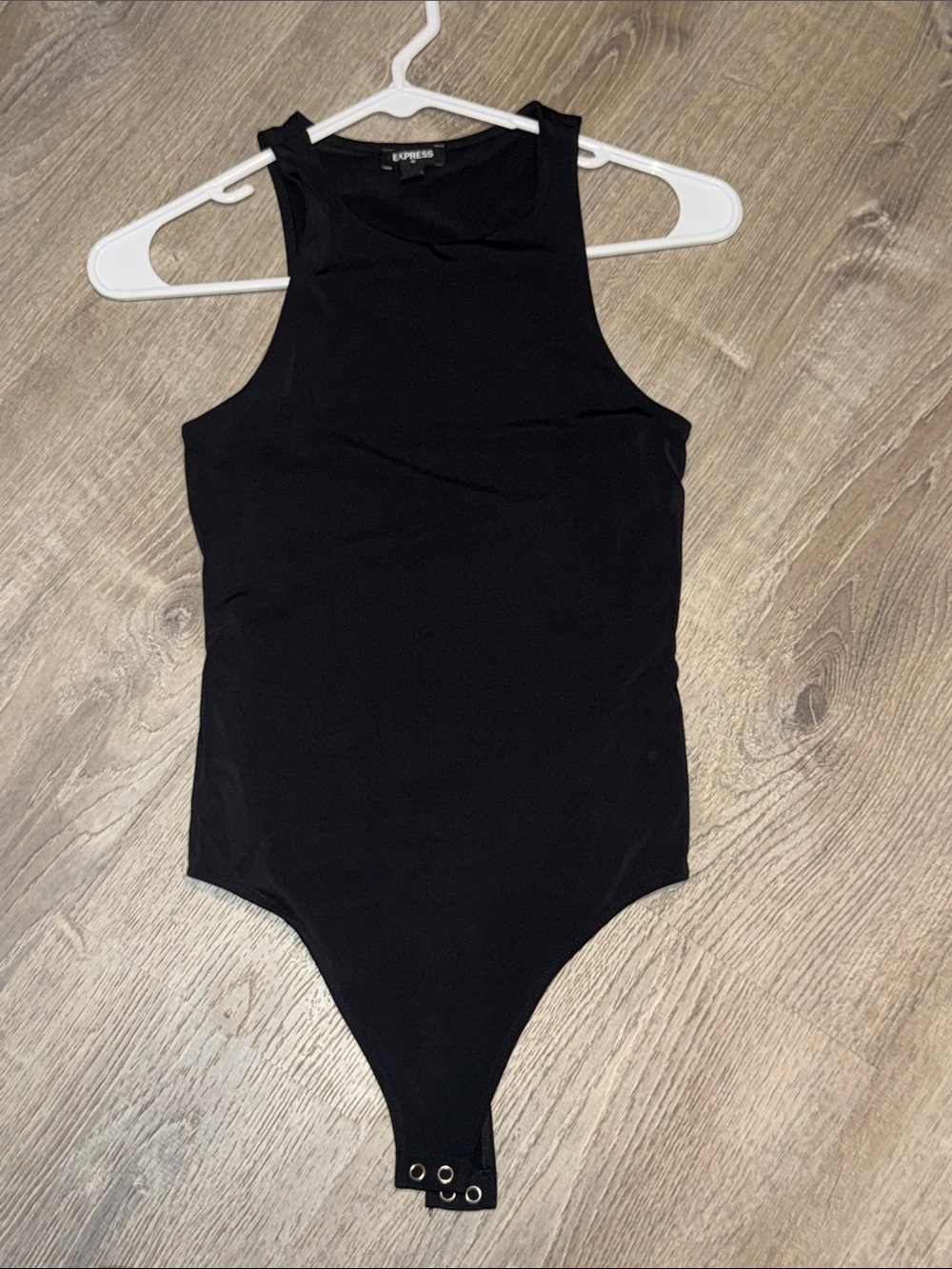 Express Black High-Neck Tank Bodysuit